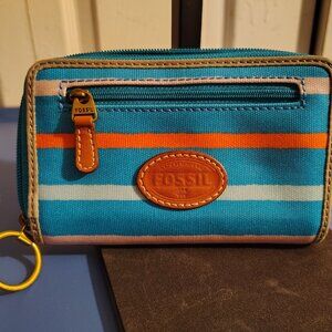 Striped Fossil Wallet